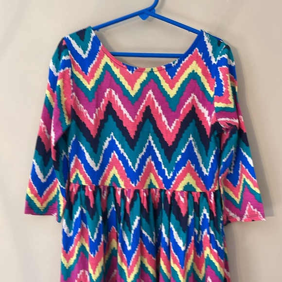 Lilly Pulitzer Girls Mini Evelyn dress - Multi Hearts a Flutter Size Large 10-12 - Picture 3 of 16